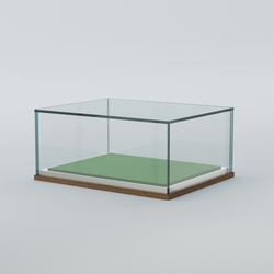 Витрина для музеев "Коллекция" №14 настольная с подсветкой, Орех