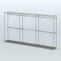 Торговая система ХРОМ без ДСП 3600 мм с поручнями №9, Черный