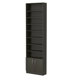 Стеллаж из ДСП с 7-ю полками 200x600 мм серии LEVEL-7 №3 (З/C - ДВП), Черный