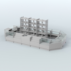 Торговый Островок "Эконом" №4 (18, 6 кв.м), Серый