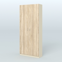 Аптечный шкаф одежды персонала для двух человек №2, Крем Вайс и Дуб Сонома U2236-5