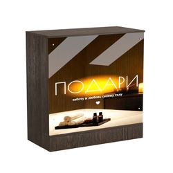 Стол-прилавок под выдачу товара со световым коробом №20, Дуб Венге