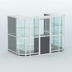 Павильон из профиля пристенный №6г (4,05 кв. м), Антрацит