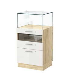 Прилавок ювелирный "Диаманд" №2-600, Дуб Сонома + Белый