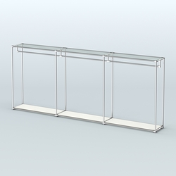 Островная торговая система ХРОМ 3600 мм с поручнями №3, Белый