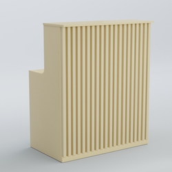 Ресепшен прямоугольный серии ВЕРТИКАЛЬ №1, Крем Вайс