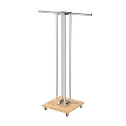 Торговое вешало для одежды двустороннее СТРЕЛА №1-1Ц-КПХ, Дуб Золотистый