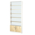 Стеллаж из ДСП с 5-ю полками 150x900 мм серии LEVEL-5 №9-1 (З/C - СТЕКЛО) Белый + Дуб Сонома