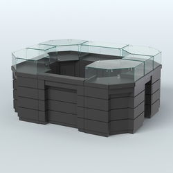 Торговый островок GOLD №3 (4,94 кв.м), Черный