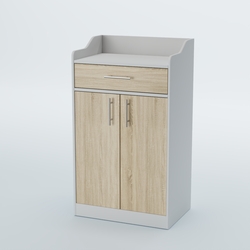 Стойка официанта "Бармен" №5, Белый + Дуб Сонома