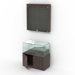 Комбинированный прилавок-витрина демонстрационный КПВ-01-07, Дуб Венге