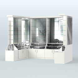 Павильон с прозрачными дверками серии Эталон №5, Белый