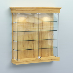 Витрина для музеев "Коллекция" настенная №2-4, Дуб Золотистый