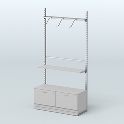 Система ЭЛЕГАНТ №4 без ДСП с тумбой T15 (1200 мм), Серый