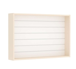 Витрина настенная №3-1В с эконом панелью, Крем Вайс