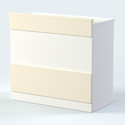 Стол - верстак с ящиками и дверью №1, Крем Вайс + Белый