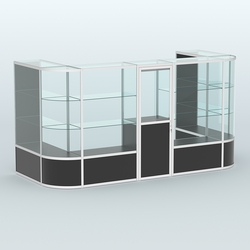 Павильон из профиля пристенный №11б (5,50 кв. м), Черный