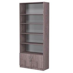 Стеллаж из ДСП с 4-мя полками 350x900 мм серии LEVEL-4 №13 (З/C - ДВП), Ясень Анкор темный