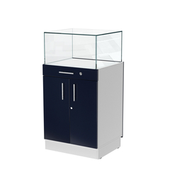 Прилавок ювелирный "Диаманд" №1-600, ЛДСП серый + МДФ инфиго