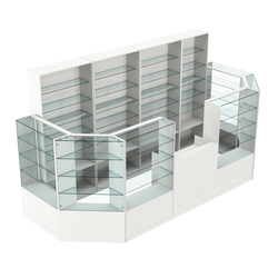 Торговый пристенный островок ГРАЦИЯ №6 (открытый) (6.05 кв.м), Белый