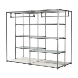 Хромированное вешало ПЛАТФОРМА №1-4 с зеркальными полками 4мм, Белый