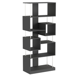 Стеллаж серии КУБ с комбинированными полками №8, Черный