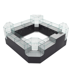 Остров ювелирный "Диаманд" №2, ЛДСП серый +МДФ графит