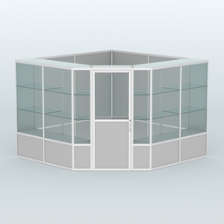 Павильон из профиля угловой №8б (9 кв.м), Серый