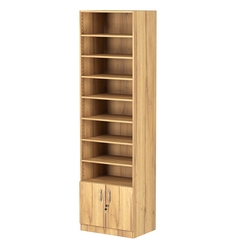 Стеллаж из ДСП с 7-ю полками 400x600 мм серии LEVEL-7 №7 (З/C - ДВП), Дуб Золотистый