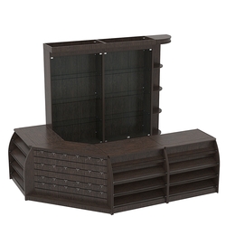 Комплект кассовой зоны с витринами средний №2, Дуб Венге