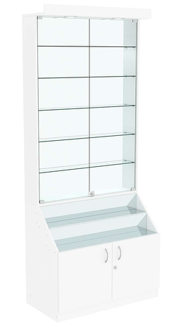 Витрина серии Эталон №1-2 (задняя стенка стекло), Белый