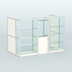 Павильон из профиля пристенный №1г (4,05 кв. м), Белый