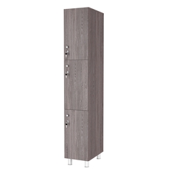 Шкаф для раздевалок СТАНДАРТ-ТРИО №1, Ясень Анкор темный - U31105