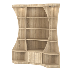 Угловой высокий стеллаж ГАРАНТ №1, Дуб сонома