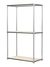 Хромированный стеллаж СТИЛЬ №2а-3 с глухими полками Крем Вайс