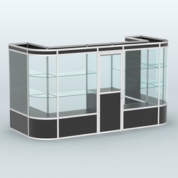 Павильон из профиля пристенный №11а (5,50 кв. м), Черный