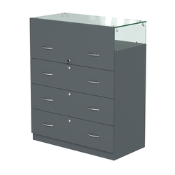 Истра прилавок ювелирный №1 (450мм), Темно-Серый