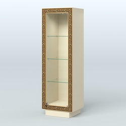 Низкая витрина из ДСП с декором НБА-1, Крем Вайс