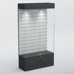 Витрина СЕТЬ №1 с экономпанелью, Aнтрацит+Белый