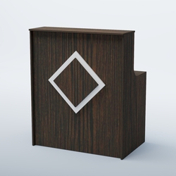 Ресепшен прямоугольный РОМБ №1, Дуб Венге