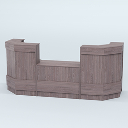 Ресепшен серии ПРАЙМ №7Б со столом выдачи, Ясень Анкор темный