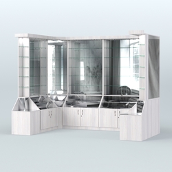 Павильон с прозрачными дверками серии Эталон №5, Ясень Анкор светлый