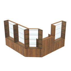 Торговый угловой островок ГРАЦИЯ №3 (открытый) (5.9 кв.м), Орех