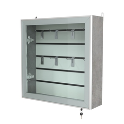 Витрина настенная №1-1Б с эконом панелью серии Collecto, Бетон Чикаго светло-серый F186 ST9