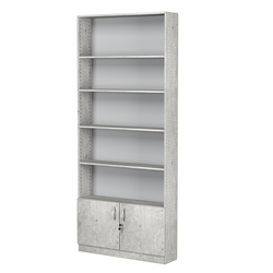 Стеллаж из ДСП с 4-мя полками 200x900 мм серии LEVEL-4 №10 (З/C - ДВП), Метрополитан Грей