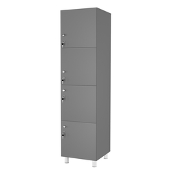 Шкаф для раздевалок СТАНДАРТ-КВАРТЕТ №2, Темно-Серый