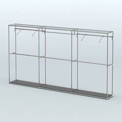 Торговая система ХРОМ без ДСП 3600 мм с поручнями №3, Черный