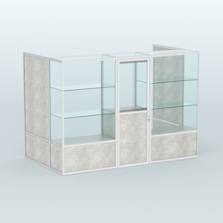 Павильон из профиля пристенный №1б (4,05 кв. м), Метрополитан Грей