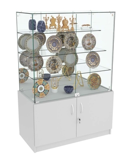 Торговый выставочный прилавок Зеркало №301 (закрытый), Серый