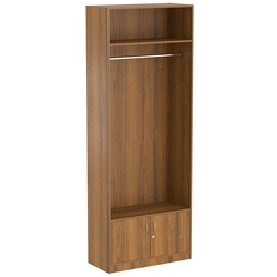 Торговый стеллаж с накопителем для одежды №7, Орех